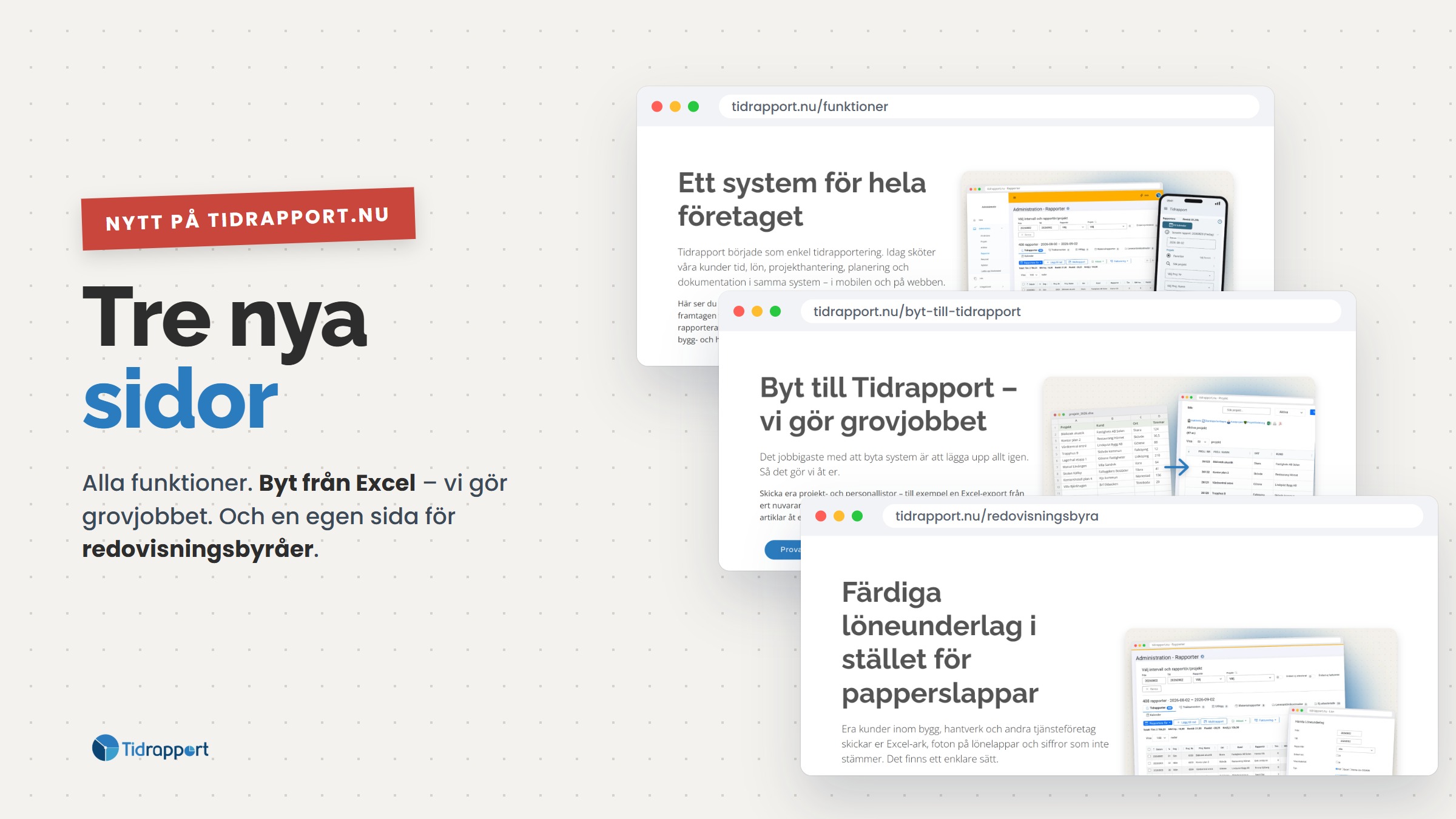 Hemsidan uppdaterad – funktioner, byte och byråer